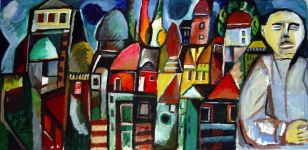 Städte der Welt, 1967, Öl/LW, 100/200 cm