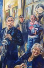 Musiker, 2007, Öl/LW, 140/90 cm